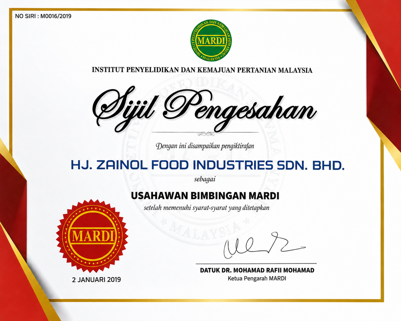 Sijil Haji Zainol
